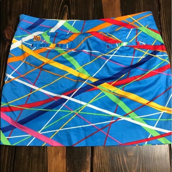 SOLD Loudmouth Womens Golf Skort Neon Stretch 14 - Picture 3 of 6